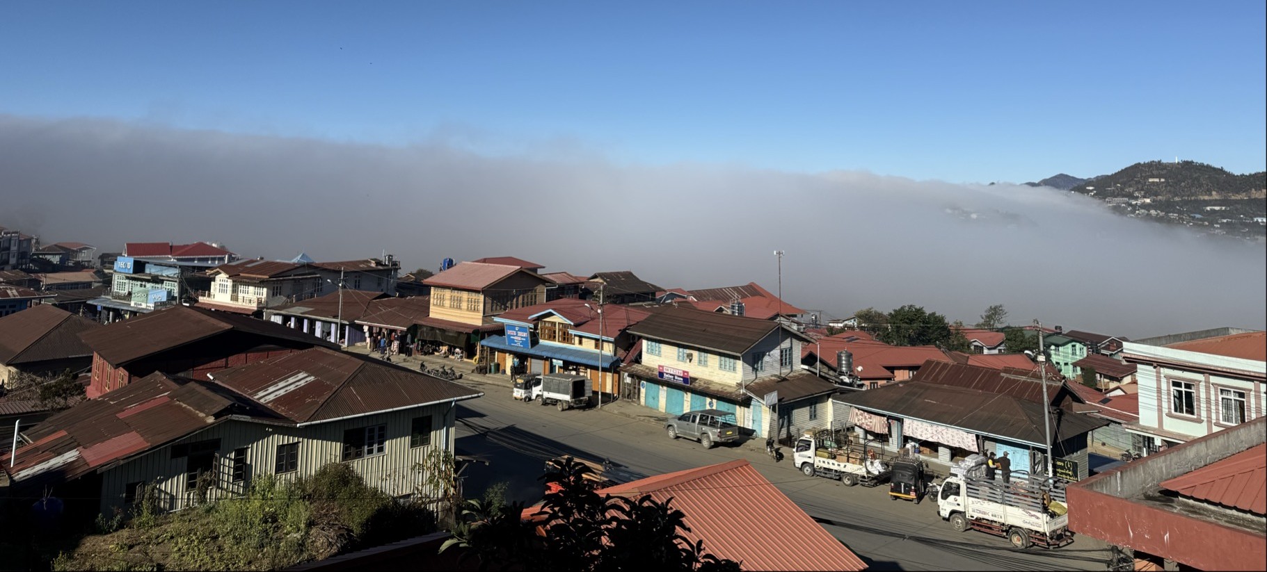 ဟားခါးမြို့ ဈေးသစ်ရက်ကွက် မြင်ကွင်း၊ ၂၀၂၅ ဇန်နဝါရီလတွင် ရိုက်ကူးထားသည်။ (Photo: Salai Lin)